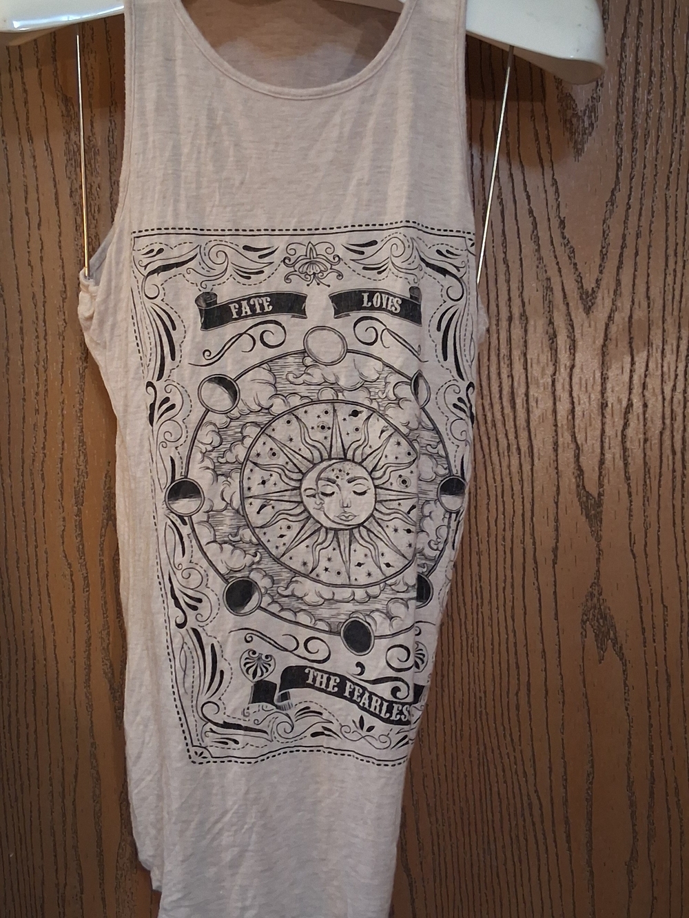 Rue21 Ivory Graphic Sleep Tank with Celestial Print L 260969